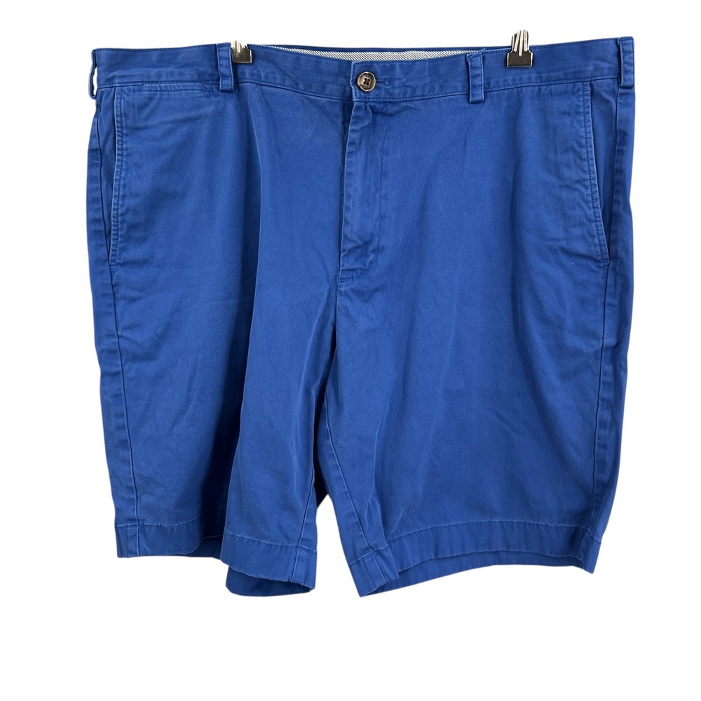 Brooks Brothers Mens Blue Flat Front Preppy Chino Shorts Size 42 Resortwear